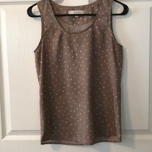 LOFT tan sleeveless XS extra Small